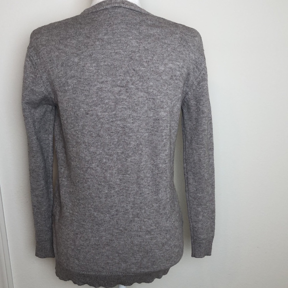 Gray Crossover Pullover Wrap In Front Style Sweat… - image 2